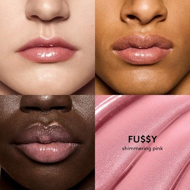 LABIAL FENTY BEAUTY GLOSS BOMB RIHANNA COLOR FUSSY SHIMMERING PINK - 4