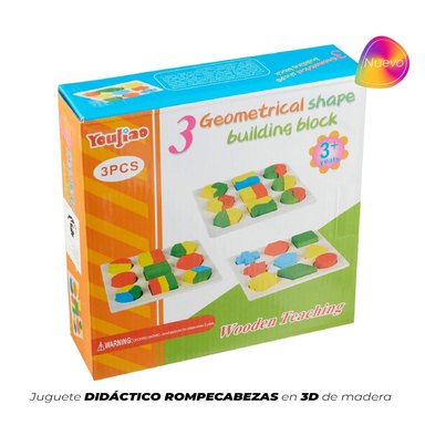 ROMPECABEZAS DIDÁCTICO DE MADERA 3D - 2