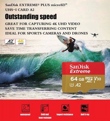 MEMORIA A2 64GB MICRO SD TF 4K V30 160MBS EXTREME PC VIDEO - 3