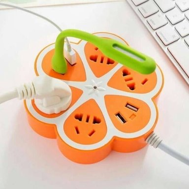ENCHUFE TOMACORRIENTE EXTENSIÓN MÚLTIPLE 4 TOMAS + 4 PUERTOS USB - 2
