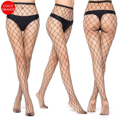 PANTY MEDIA MUJER DE MALLA LENCERIA SEXY FINA BABY DOLL - GRANDE - 2