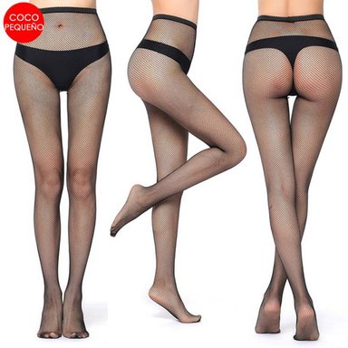 PANTY MEDIA MUJER DE MALLA LENCERIA SEXY FINA BABY DOLL - PEQUEÑO - 2