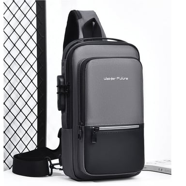 MORRAL ANTIRROBO MOCHILA PECHERA PARA HOMBRE BANDOLERA CRUZADA DE MODA - 2