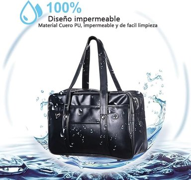 CARTERA MUJER CUERO PU NEGRO BOLSO GRANDE MODA COREANA - 6