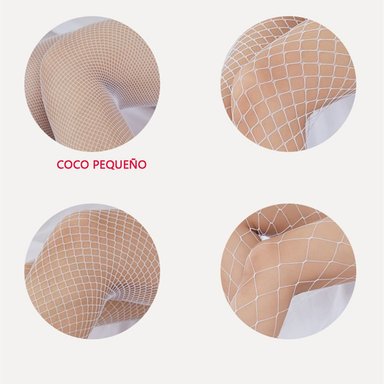 PANTY MEDIA MUJER DE MALLA LENCERIA SEXY FINA BABY DOLL - PEQUEÑO - 2