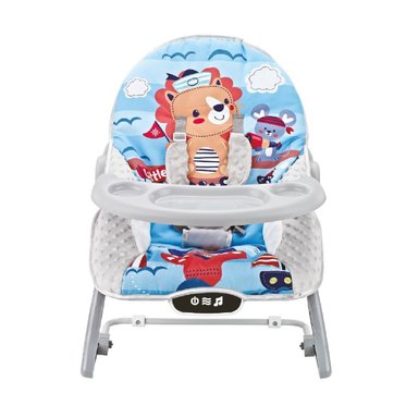 SILLA BABY BOUNCER MECEDORA MESA DE COMER BABY CAM AZUL - 2