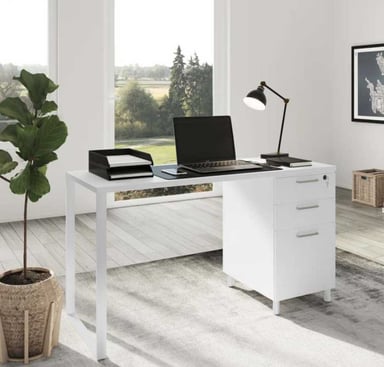 ESCRITORIO INDUSTRIAL VENTITAS PERU BÁRBARA 59.6 CM X 119.3 CM BLANCO - 2