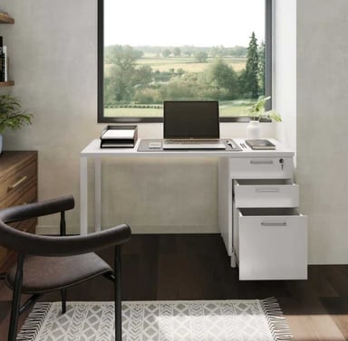 ESCRITORIO INDUSTRIAL VENTITAS PERU BÁRBARA 59.6 CM X 119.3 CM BLANCO - 3