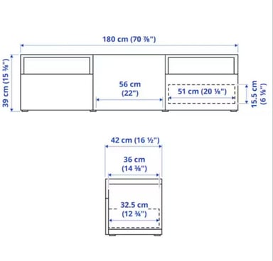 MESA DE TV MODERNA MALLINI VENTITAS PERÚ NEGRO Y BLANCO - 4