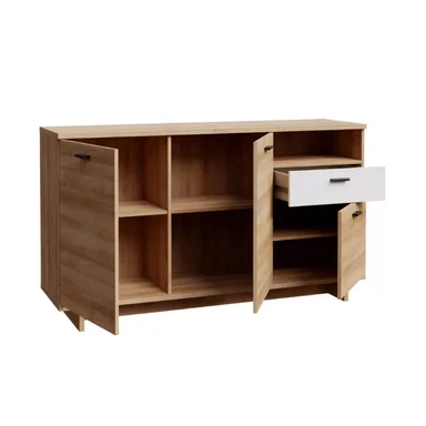 APARADOR VENTITAS PERU VANIA NORDICO DUNA 1 CAJON BEIGE BLANCO - 2