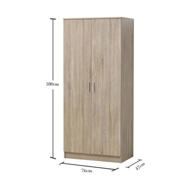 ROPERO VENTITAS PERU CASSANDRA MINIMALISTA ROVERE 2 PUERTAS BEIGE - 4