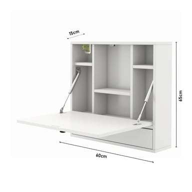 ESCRITORIO FLOTANTE VENTITAS PERU LUCILLE 15 CM X 60 CM BLANCO VENTITAS HOME - 4