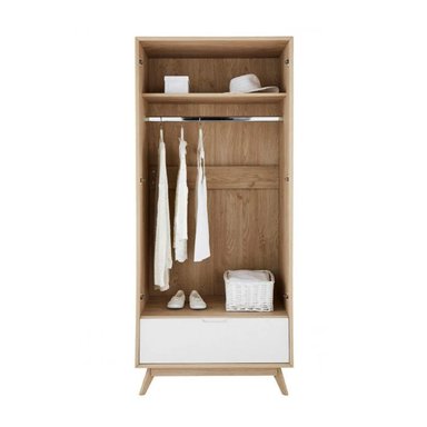 ROPERO VENTITAS PERU GRACIELA VINTAGE DUNA 2 PUERTAS 1 CAJON BEIGE BLANCO - 2