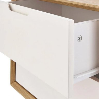 ROPERO VENTITAS PERU GRACIELA VINTAGE DUNA 2 PUERTAS 1 CAJON BEIGE BLANCO - 4