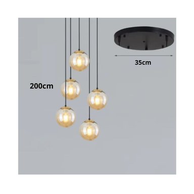 LÁMPARA COLGANTE 5 ESFERA LED - 2