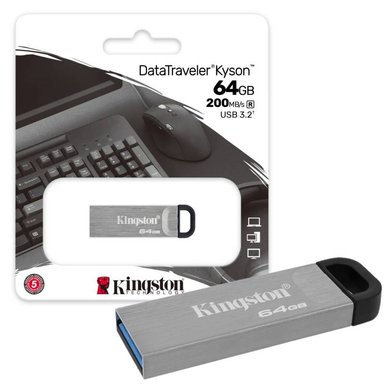 MEMORIA KINGSTON USB 64GB KYSON METAL - 1