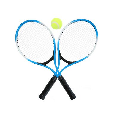 JUEGO TENIS MADERA PELOTA + 2 RAQUETAS - 6