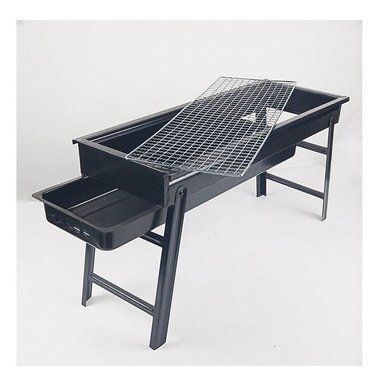 PARRILLA NEGRO A CARBON PLEGABLE PORTATIL PLAYA CAMPAMENTO - 3