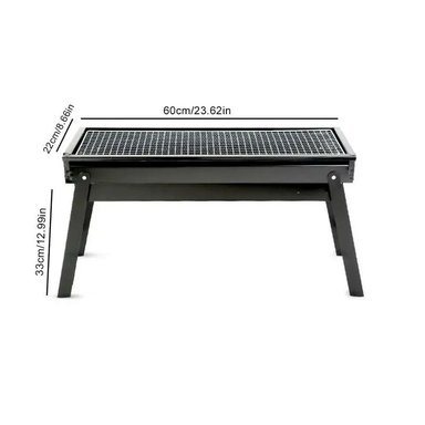 PARRILLA NEGRO A CARBON PLEGABLE PORTATIL PLAYA CAMPAMENTO - 4