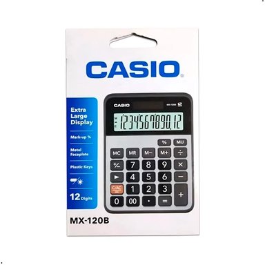 CALCULADORA CASIO MX-120B SOLAR 12 DÍGITOS NUEVO ORIGINAL - 2