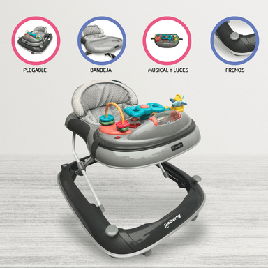 ANDADOR GRADUABLE PARA BEBÉS BAMBINO GRAY - 1
