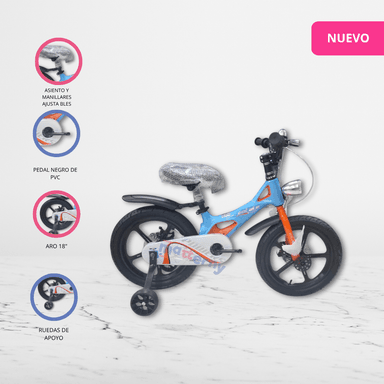 BICICLETA ARO 18 CON ESTRUCTURA DE TITANIO «ANTULE» BLUE - 1