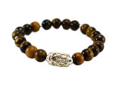 PULSERA RELISE PIEDRA OJO TIGRE HOMBRE MUJER - 2