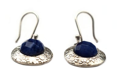 COLLAR Y ARETES RELISE SODALITA PLATA LEY 950 PIEDRA - 2