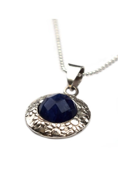 COLLAR Y ARETES RELISE SODALITA PLATA LEY 950 PIEDRA - 3