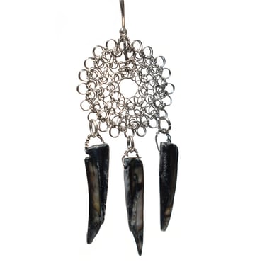 ARETES RELISE ARETE TEJIDO COBRE Y NACAR - 2