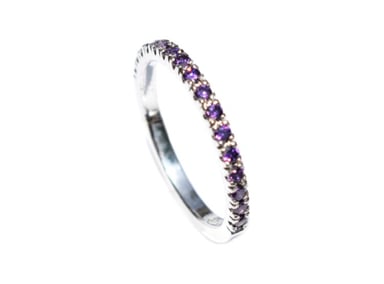 ANILLO RELISE PLATA ILUSION SWAROSKI MORADO NRO. 7.2 - 3