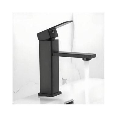 MEZCLADORA DE LAVATORIO 18CM NEGRO MATE - 3