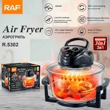 FREIDORA DE AIRE RAF 12 LITROS HALÓGENA – COCINA MÁS RÁPIDO, SALUDABLE Y SIN ACEITE - 1