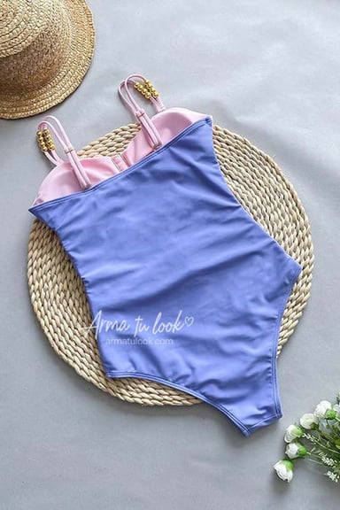 ROPA DE BAÑO SIRENA CUT OUT CON HEBILLAS DORADAS - 6