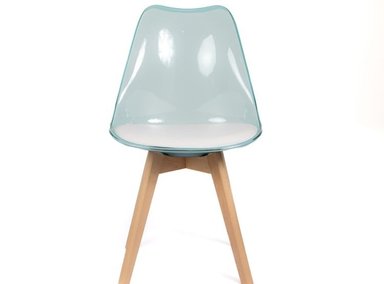 SILLA ACOLCHADA MODELO EAMES VERDE TRANSLÚCIDO PACK X4 - 2