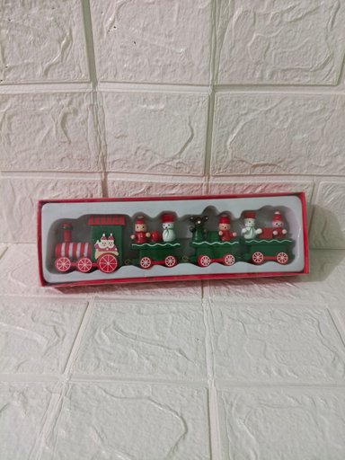 TRENCITO NAVIDEÑO DE MADERA 2 DE 21CM - 2