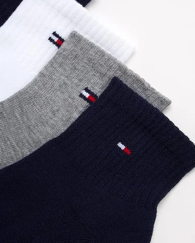 MEDIAS TOMMY HILFIGER PACK DE 6 PARES PARA HOMBRE CALCETINES. AZUL MARINO, BLANCO Y GRIS - 3