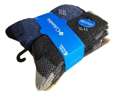 PACK DE 6 PARES DE MEDIAS COLUMBIA PARA HOMBRE COLOR MARRÓN TALLA ÚNICA DE 6US A 12US CONTROL DE HUMEDAD TREKKING CALCETINES - 2