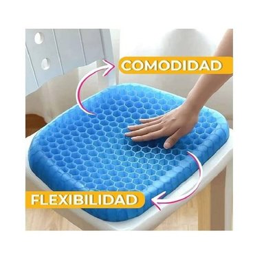 COJÍN OEM ASIENTO DE GEL ERGONÓMICO Y SOPORTE LUMBAR PARA SILLAS AZUL X 33 CM - 5