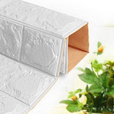 PAPEL TAPIZ OEM AUTOADHESIVO DECORACIÓN 3D LADRILLO 70 X 77 CM 10 UNIDADES - 4