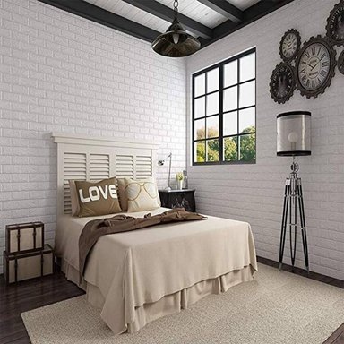 PAPEL TAPIZ OEM AUTOADHESIVO DECORACIÓN 3D LADRILLO 70 X 77 CM 10 UNIDADES - 5