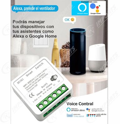SWITCH INTELIGENTE WIFI MINI SMART INTERRUPTOR GOOGLE ALEXA OTROS - 1