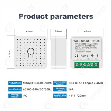 SWITCH INTELIGENTE WIFI MINI SMART INTERRUPTOR GOOGLE ALEXA OTROS - 5