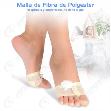 PACK MEDIAS UNISEX BEIGE METATARSIANOS PROTECTORES METATARSO BAILE BALLET DANZA PIE - 3