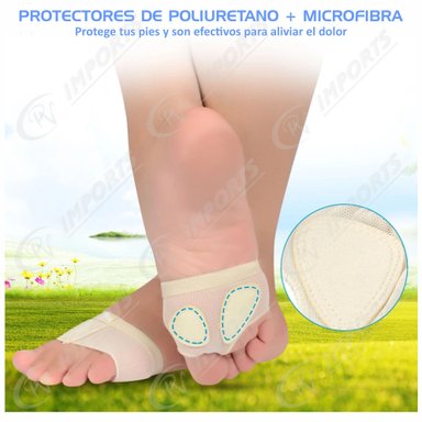 PACK MEDIAS UNISEX BEIGE METATARSIANOS PROTECTORES METATARSO BAILE BALLET DANZA PIE - 5