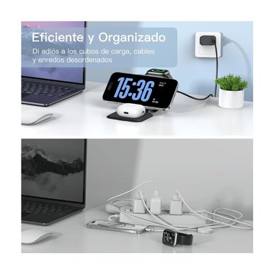 CARGADOR 3 EN 1 PLEGABLE PARA IPHONE 17, WATCH Y AIRPODS - 5
