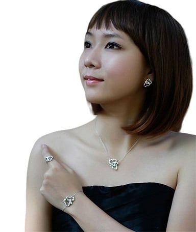 PACK DE JOYAS GENIEKA TWO HEARTS ACERO ARETES COLLAR Y PULSERA DORADO NOVIA REGALO - 1