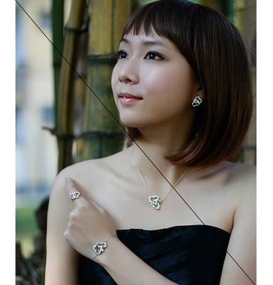 PACK DE JOYAS GENIEKA TWO HEARTS ACERO ARETES COLLAR Y PULSERA DORADO NOVIA REGALO - 6