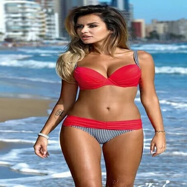 BIKINI PUSH UP MUJER GENIEKA NARANJA VERANO ORANGE SEXY PLAYA - 5