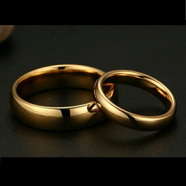 ARO DE MATRIMONIO MUJER GENIEKA CLASSIC BAÑADO EN ORO 18K ANILLOS NOVIOS BODAS ALIANZAS ANIVERSARIO - 5